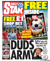 Daily Star (UK) Newspaper Front Page for 12 September 2020