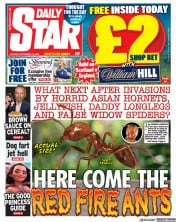 Daily Star front page for 12 September 2023