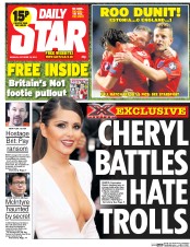 Daily Star (UK) Newspaper Front Page for 13 October 2014