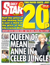 Daily Star (UK) Newspaper Front Page for 13 October 2015