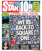 Daily Star (UK) Newspaper Front Page for 13 October 2020