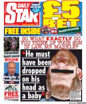 Daily Star (UK) Newspaper Front Page for 13 November 2021