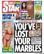 Daily Star (UK) Newspaper Front Page for 13 January 2020