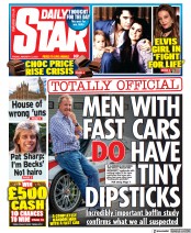 Daily Star (UK) Newspaper Front Page for 13 January 2023