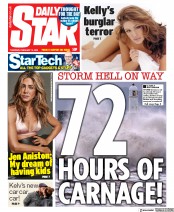 Daily Star (UK) Newspaper Front Page for 13 February 2020