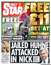 Daily Star (UK) Newspaper Front Page for 13 March 2013