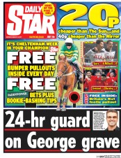 Daily Star (UK) Newspaper Front Page for 13 March 2017