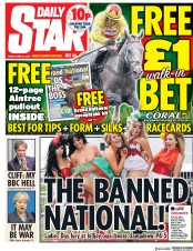 Daily Star (UK) Newspaper Front Page for 13 April 2018