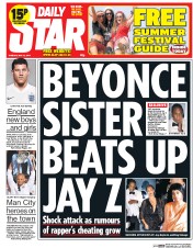 Daily Star (UK) Newspaper Front Page for 13 May 2014