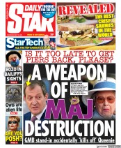 Daily Star (UK) Newspaper Front Page for 13 May 2021