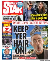 Daily Star front page for 13 May 2022