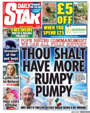 Daily Star (UK) Newspaper Front Page for 13 May 2023