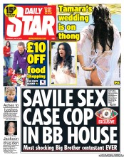 Daily Star (UK) Newspaper Front Page for 13 June 2013