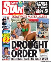 Daily Star (UK) Newspaper Front Page for 13 June 2022