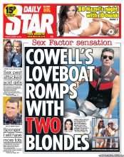 Daily Star (UK) Newspaper Front Page for 13 August 2013