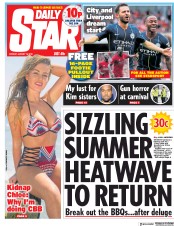 Daily Star (UK) Newspaper Front Page for 13 August 2018