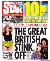 Daily Star (UK) Newspaper Front Page for 13 August 2020