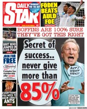 Daily Star front page for 13 September 2023
