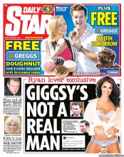 Daily Star (UK) Newspaper Front Page for 14 October 2011