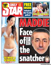 Daily Star (UK) Newspaper Front Page for 14 October 2013