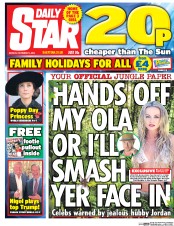 Daily Star (UK) Newspaper Front Page for 14 November 2016