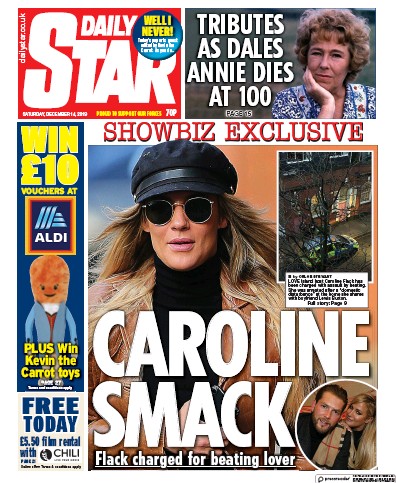 Daily Star Newspaper Front Page (UK) for 14 December 2019
