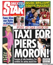 Daily Star (UK) Newspaper Front Page for 14 December 2020