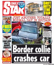 Daily Star (UK) Newspaper Front Page for 14 December 2022