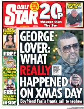 Daily Star (UK) Newspaper Front Page for 14 January 2017