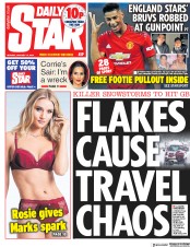 Daily Star (UK) Newspaper Front Page for 14 January 2019