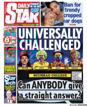 Daily Star (UK) Newspaper Front Page for 14 January 2021