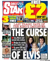 Daily Star (UK) Newspaper Front Page for 14 January 2023