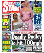 Daily Star (UK) Newspaper Front Page for 14 February 2022