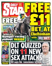 Daily Star (UK) Newspaper Front Page for 14 March 2013