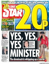 Daily Star (UK) Newspaper Front Page for 14 April 2016
