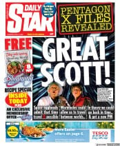 Daily Star (UK) Newspaper Front Page for 14 April 2022