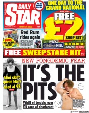 Daily Star (UK) Newspaper Front Page for 14 April 2023