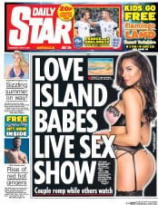 Daily Star (UK) Newspaper Front Page for 14 June 2017