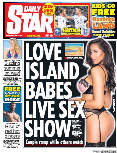 Daily Star Newspaper Front Page (UK) for 14 June 2017