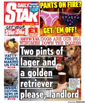 Daily Star (UK) Newspaper Front Page for 14 July 2022
