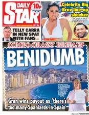 Daily Star (UK) Newspaper Front Page for 14 August 2018