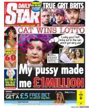 Daily Star (UK) Newspaper Front Page for 14 August 2019