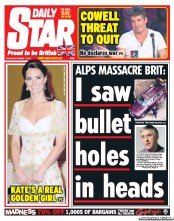 Daily Star (UK) Newspaper Front Page for 14 September 2012