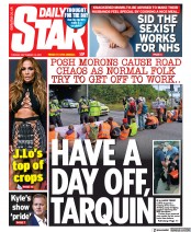 Daily Star (UK) Newspaper Front Page for 14 September 2021