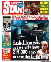 Daily Star front page for 14 September 2022