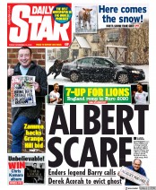 Daily Star (UK) Newspaper Front Page for 15 November 2019