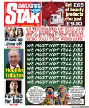 Daily Star (UK) Newspaper Front Page for 15 December 2020