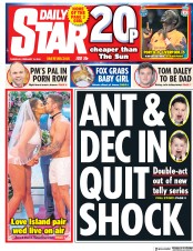 Daily Star (UK) Newspaper Front Page for 15 February 2018