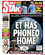 Daily Star (UK) Newspaper Front Page for 15 February 2020