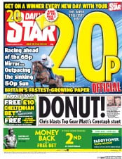 Daily Star (UK) Newspaper Front Page for 15 March 2016